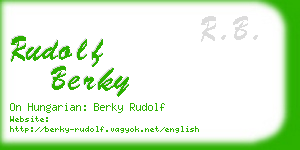 rudolf berky business card